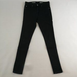 Ag Adriano Goldschmied Farrah High-Rise Skinny Black Jeans 26